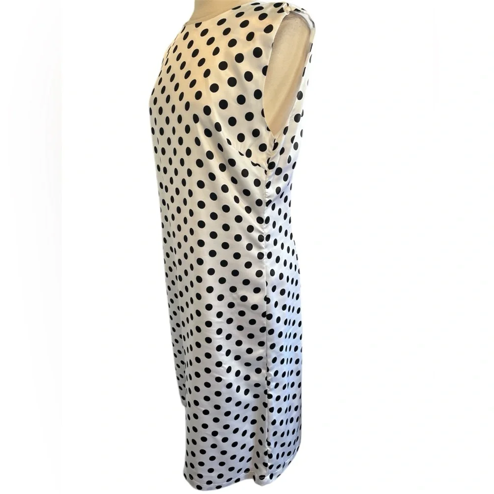 Vintage Ashro 2-piece Yellow Trench Coat w/Black & white polka dot dress Size 16 - Picture 10 of 17